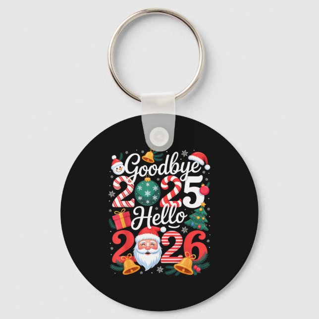 Chaveiro Goodbye 2025 Hello 2026 Happy New Year Family Matc (Frente)