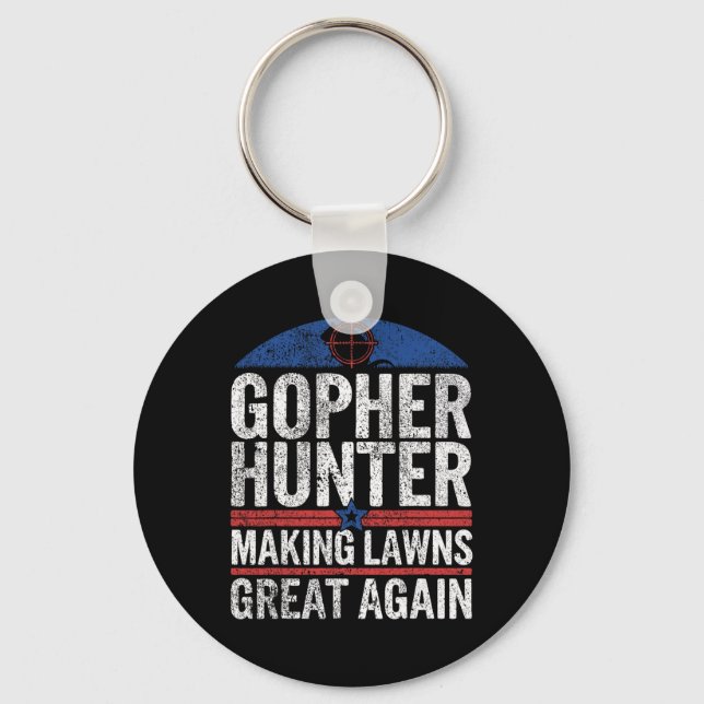 Chaveiro Gopher Hunter Fazer Lawns Excelente I Gopher Hunti (Frente)