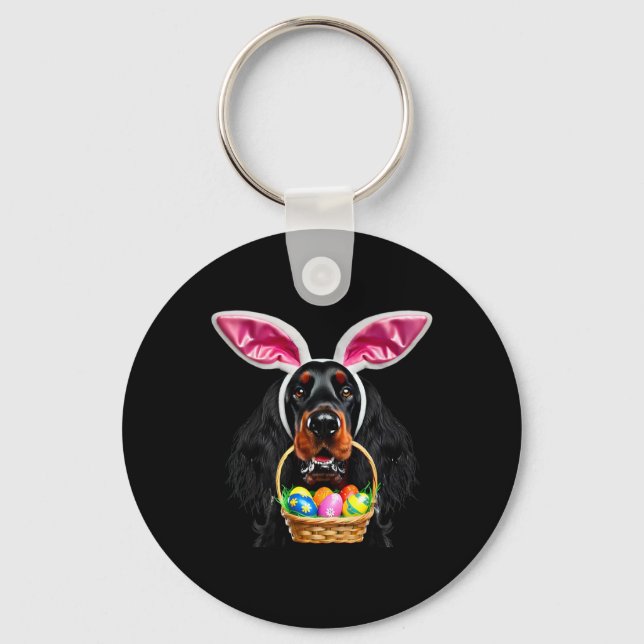 Chaveiro Gordon Setter Cachorro Orelhas de Coelho Fofo Caça (Frente)