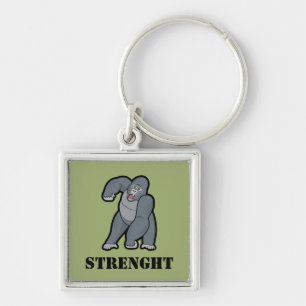 Chaveiro Gorila irritado do texto feito sob encomenda