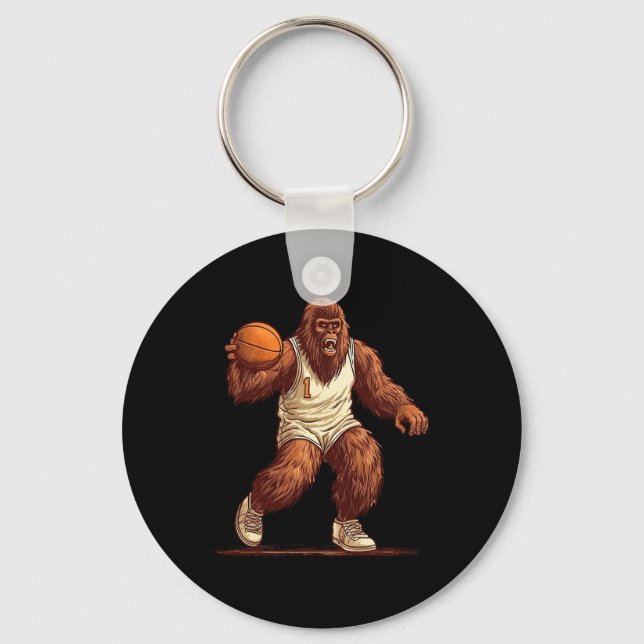 Chaveiro Gorila Jogando Basquete Divertido Gorila Basquete (Frente)