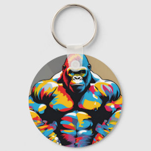 Chaveiro Gorilla Bodybuilder Wefter Pop Cartoon