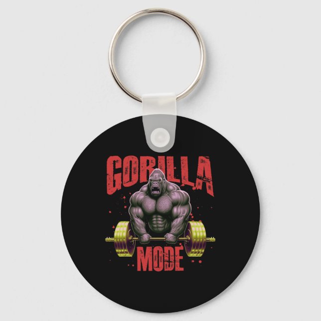 Chaveiro Gorilla Mode Weightlifting Gym Bodybuilding Workou (Frente)