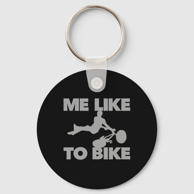 Chaveiro Gosta De Andar De Bicicleta Engraçado Mountain Bik (Frente)