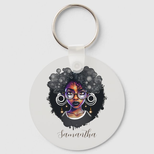 Chaveiro Gótico Afro Mulher (Frente)