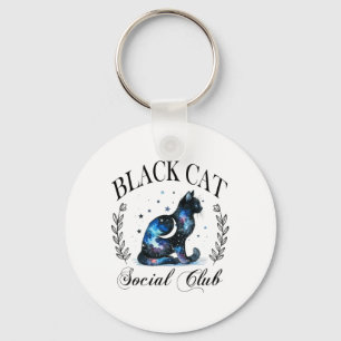 Chaveiro Gótico de Dia das Bruxas do Clube Social de Gato N