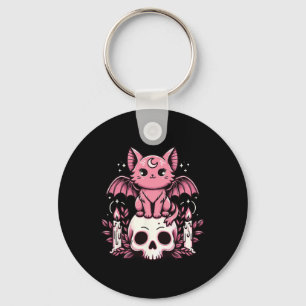 Chaveiro Gótico Kawaii Pastel Cachorro Cachorro Gato Esquel