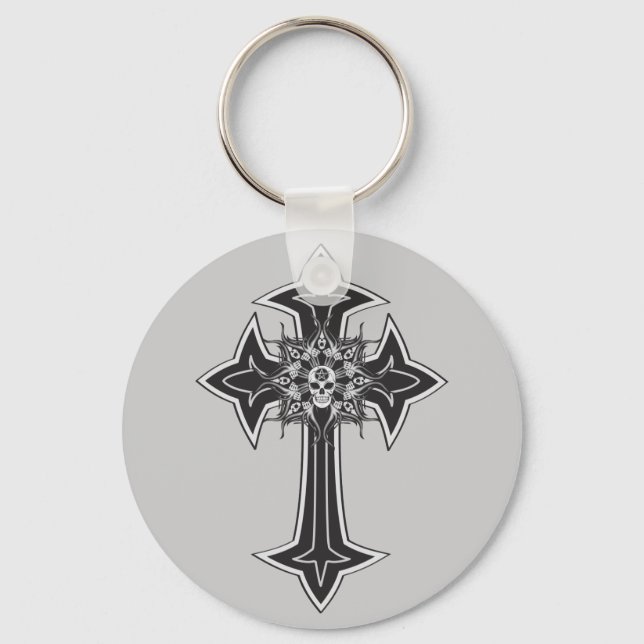 Chaveiro Gótico Skull Cross (Frente)