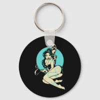 Gótico Tatuado Menina Horror Ghost Moon Rockab