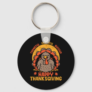 Chaveiro Graças Feliz Feliz Feliz Turke de Ação de Graças