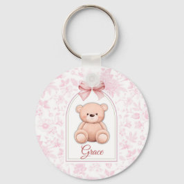Chaveiro Grace | Design de Enfermeiro de Urso Rosa Personal