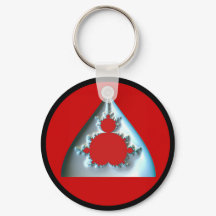 Gradiente Mandelbrot Prata Em Círculo Vermelho