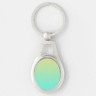 Chaveiro Gradiente Simples Pastel Amarelo Turquesa