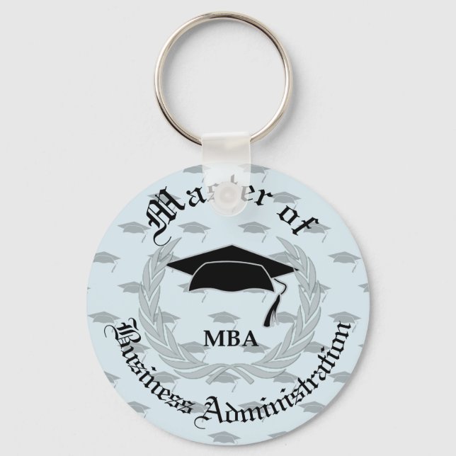 Chaveiro Graduação de MBA Silver Laurel Wreath (Frente)