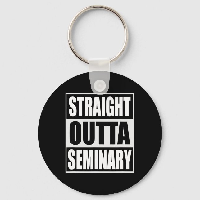 Chaveiro Graduação de Pastor Engraçado Seminário (Frente)