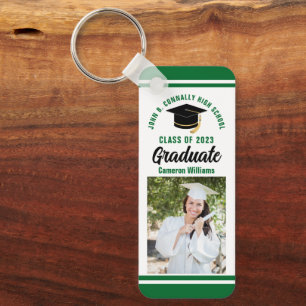 Chaveiro Graduação Personalizada da Foto do Formando Verde