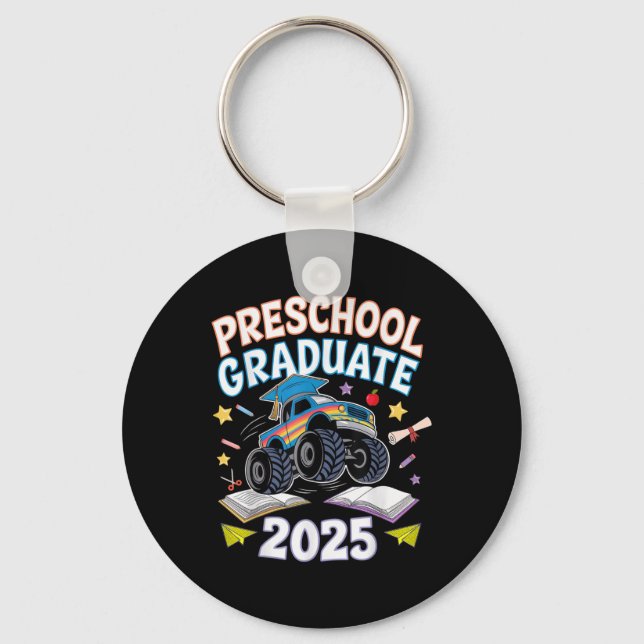 Chaveiro Graduação Pré-Escolar 2025 Caminhão Monstro Gradua (Frente)
