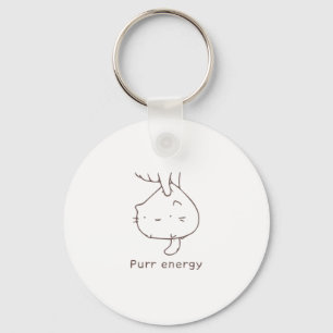 Chaveiro Gráfico D de Gato Virado Minimalista "Energia de R