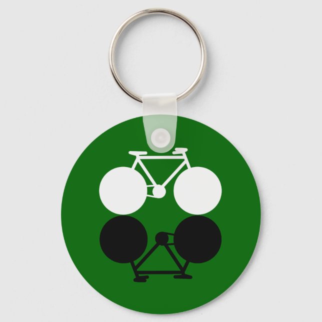 Chaveiro gráfico de bicicletas contrastantes (Frente)