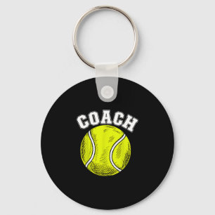 Chaveiro Gráfico de bola de tênis da treinadora, camiseta e
