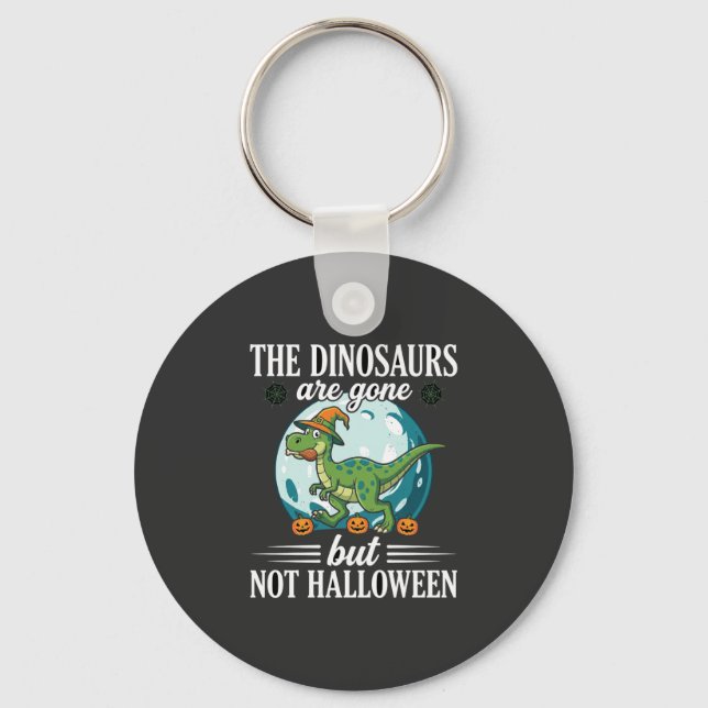 Chaveiro Gráfico de Bruxa de Dinossauro Engraçado de Hallow (Frente)