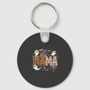 Chaveiro Gráfico de Halloween Mamãe Fantasmas Bruxa e Abóbo