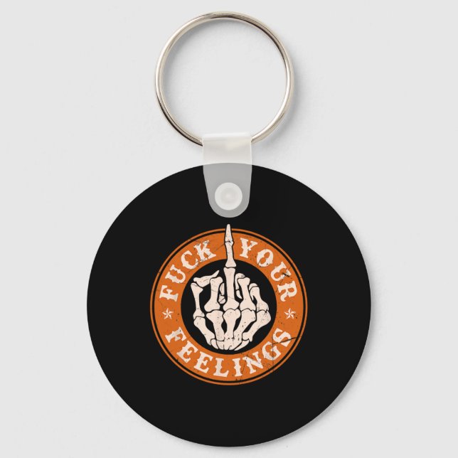 Chaveiro Gráfico de instrutores de Karate engraçado - Eu fa (Frente)