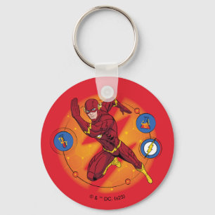 Chaveiro Gráfico de Laboratório Flash de Cartoon em Execuçã