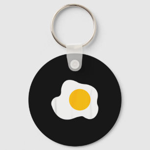 Chaveiro Gráfico de Ovo Frito Engraçado Amante de Ovos no C