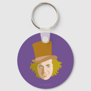 Chaveiro Gráfico de Rosto Impressionante Willy Wonka