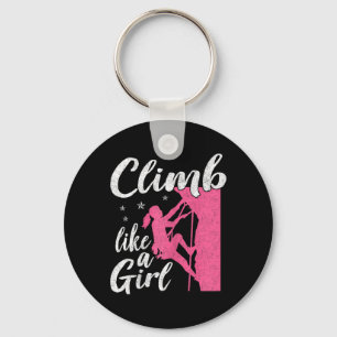 Chaveiro Gráfico Divertido Amante de Escalada para Mulheres