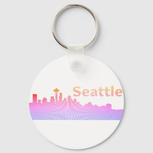 Chaveiro gráfico do horizonte literal Seattle