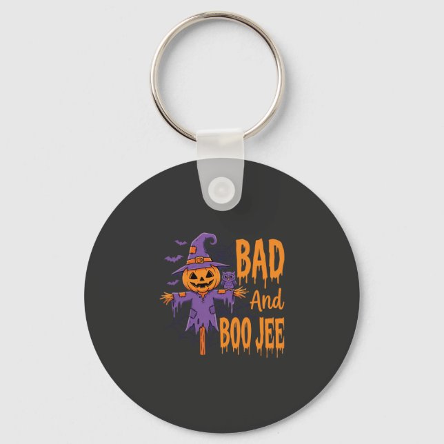 Chaveiro Gráfico Espantalho Halloween Bad And Boo Jee (Frente)