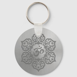 Chaveiro Gráfico floral de Aum do efeito de aço inoxidáv