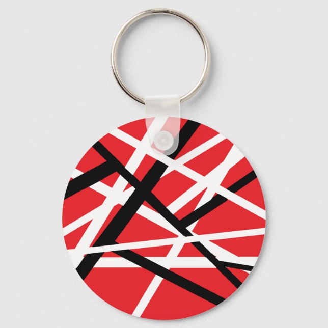 Chaveiro gráfico vermelho, preto e branco (Frente)