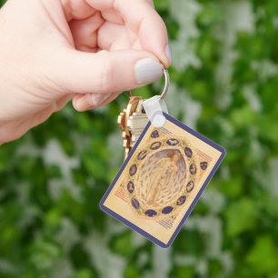 Chaveiro Gráfico Zodíaco Celestial Antiquado, Astrologia Vi