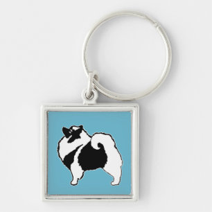 Chaveiro Gráficos Keeshond - Arte de Cachorro Original