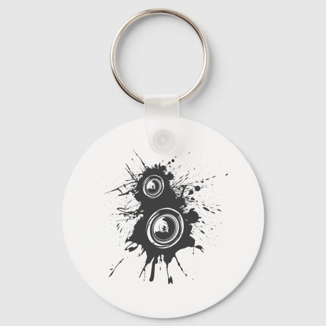 Chaveiro Grafite auto-falante - Áudio DJ Music Disk Jockey (Frente)