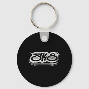 Chaveiro Grafite Sk8 Distressed Para Skater E Crianças De S