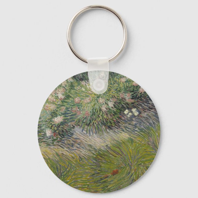 Chaveiro Grama e Borboletas por Vincent van Gogh (Frente)