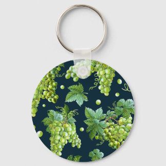 Chaveiro Grama Verde: Padrão Escuro de Aquarela