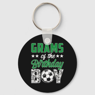 Chaveiro Gramas do Menino de Aniversário Família de Futebol