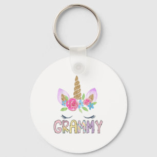 Chaveiro Grammy Unicorn: Matchin da família Floral Birthday