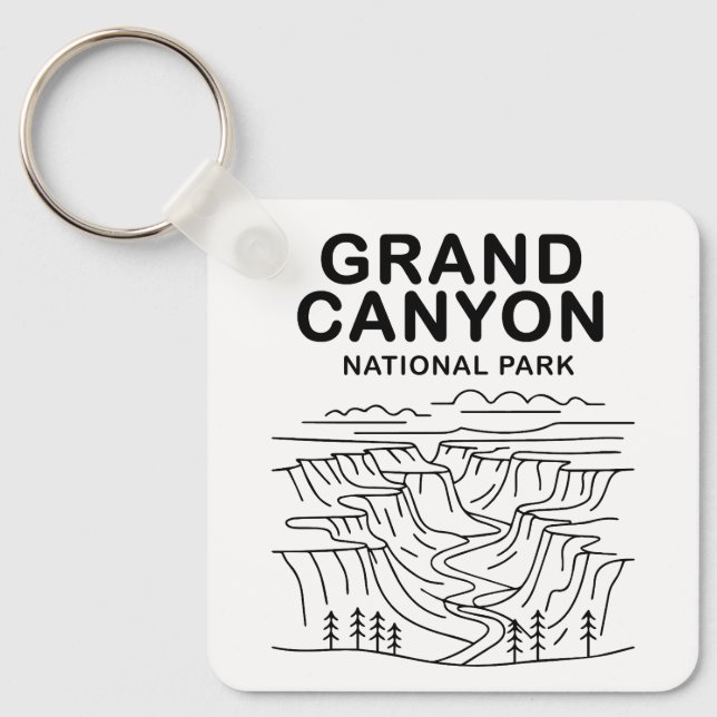 Chaveiro Grand Canyon National Park Line Art (Frente)