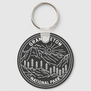 Chaveiro Grand Teton National Park Vintage Monoline