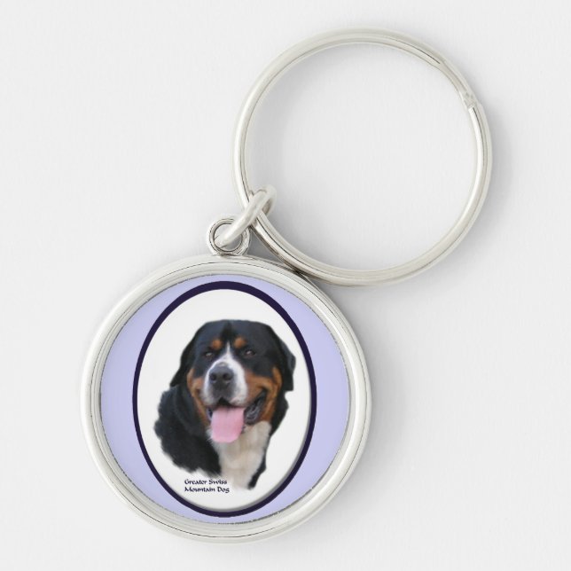 Chaveiro Grande Arte de Cachorro Suíço (Frente)