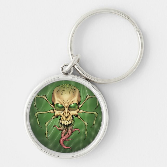 Chaveiro Grande arte estrangeira de Lovecraftian do crânio (Frente)