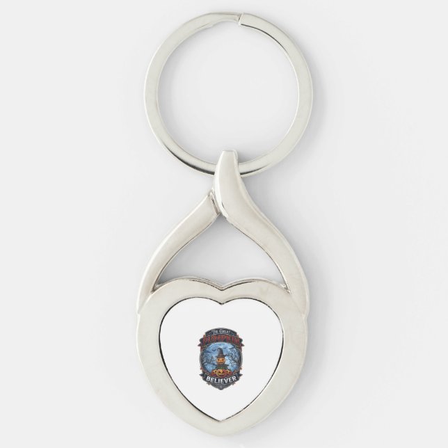 Chaveiro Grande Crente da Abóbora Espantalho Chapéu de Brux (Frente)