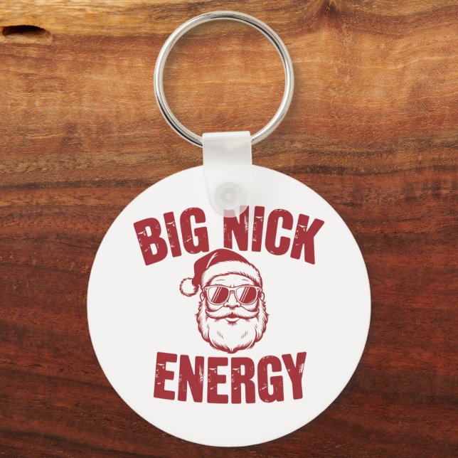 Chaveiro Grande Energia de Nick Piada de Natal Engraçada e  (Frente)