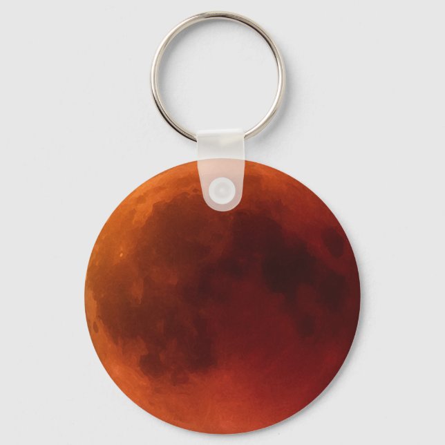 Chaveiro Grande Gráfico da Lua de Eclipse Lunar Vermelho (Frente)